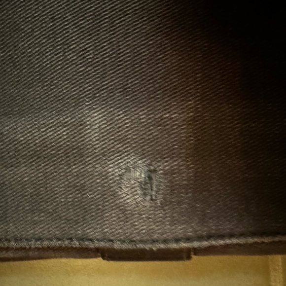 KNOMO LONDON TROON Slim Messenger Laptop Bag Brown Canvas Leather Satchel - Picture 11 of 17